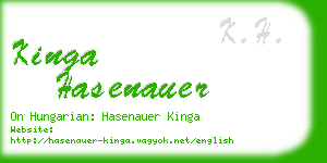 kinga hasenauer business card